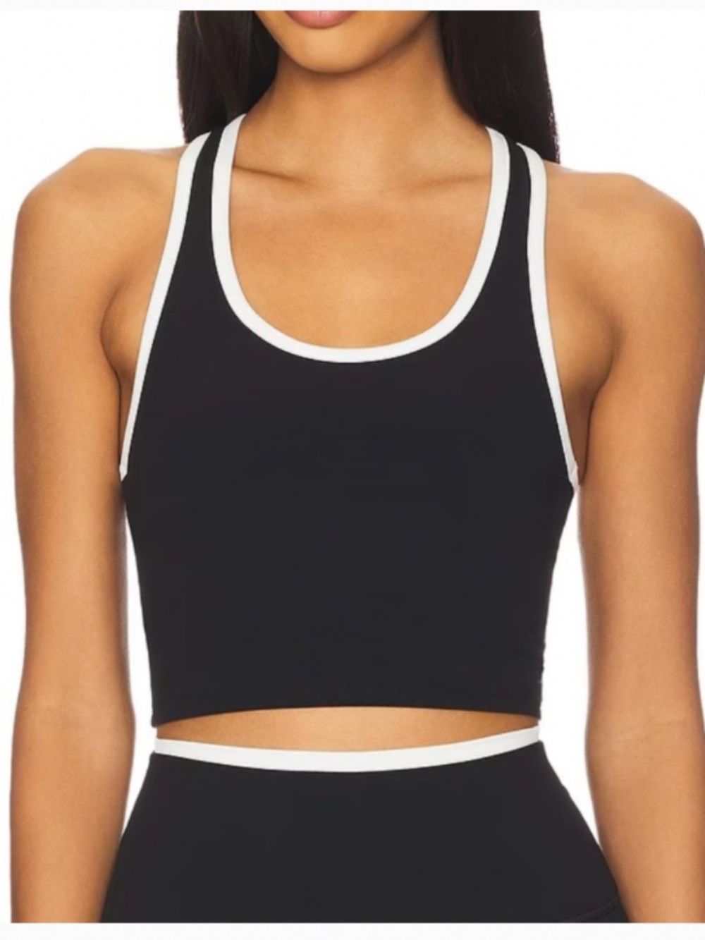 Splits59 Amber Airweight Bralette Crop Tank in Black XS